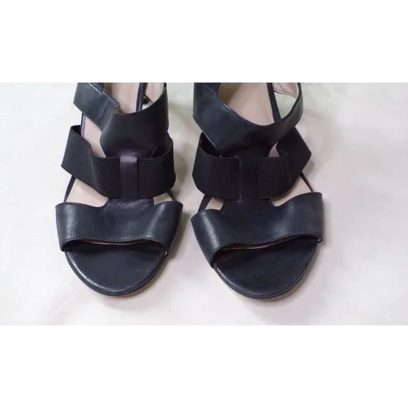 MICHAEL KORS Leather Heel Sandal Pumps Shoes Black 11 - Picture 2 of 7
